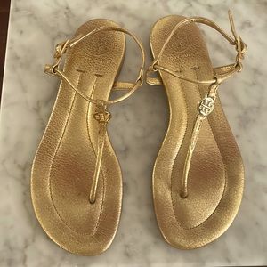 Tory Burch gold sandals